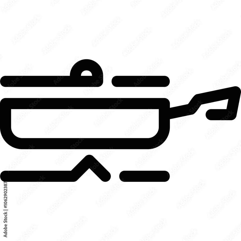 Simple vector icon on a theme frying pan Simple vector icon on a theme frying pan