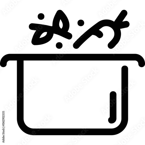Simple vector icon on a theme saucepan