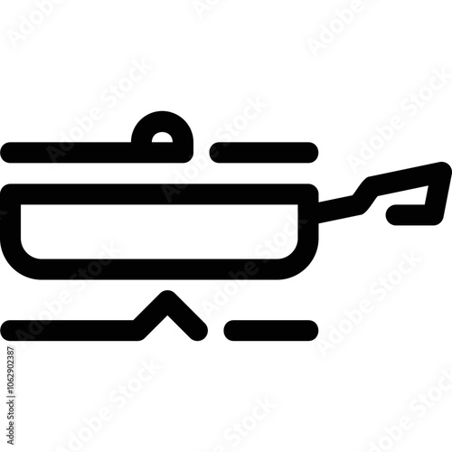 Simple vector icon on a theme frying pan