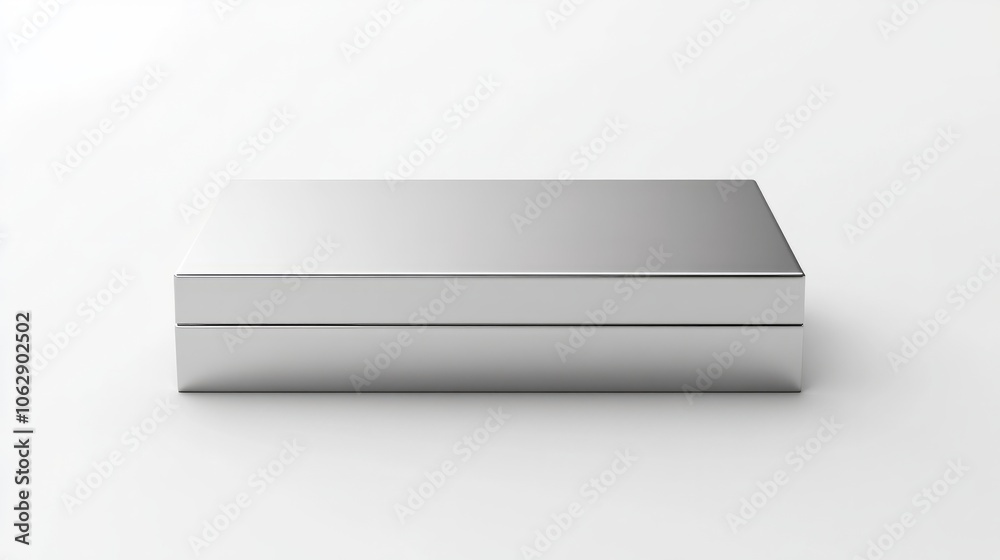A minimalist, rectangular metallic silver box with sharp edges, placed on a white background --ar 16:9 --v 6.1 Job ID: b5ed446d-26a5-4f65-b86b-9a86e10b3371 A minimalist, rectangular metallic silver box with sharp edges, placed on a white background --ar 16:9 --v 6.1 Job ID: b5ed446d-26a5-4f65-b86b-9a86e10b3371