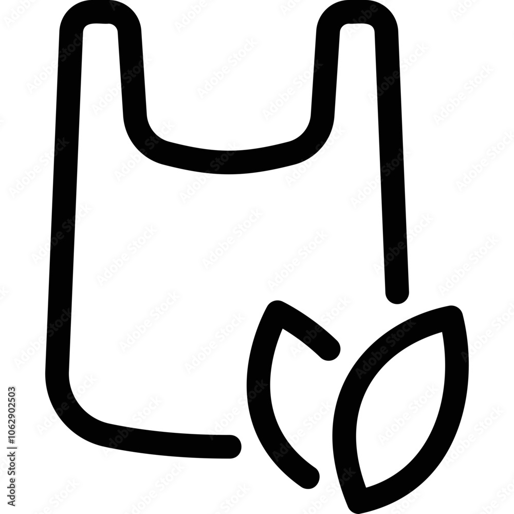 Simple vector icon on a theme plastic bag Simple vector icon on a theme plastic bag