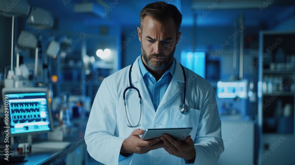 The Doctor Using Tablet The Doctor Using Tablet
