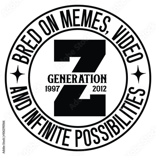 Bred on memes, video and infinite possibilities generation Z 1997 2012 SVG Art & Illustration
