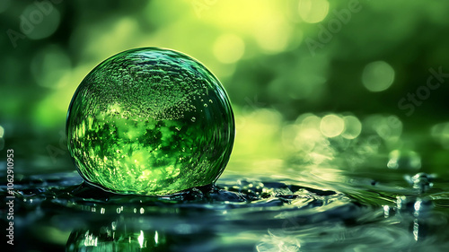 Artificial Green Hydrogen: Innovative Bubbles Transforming Renewable Energy. Artificial intelligence and advanced technologies are transforming how we produce green hydrogen.  photo