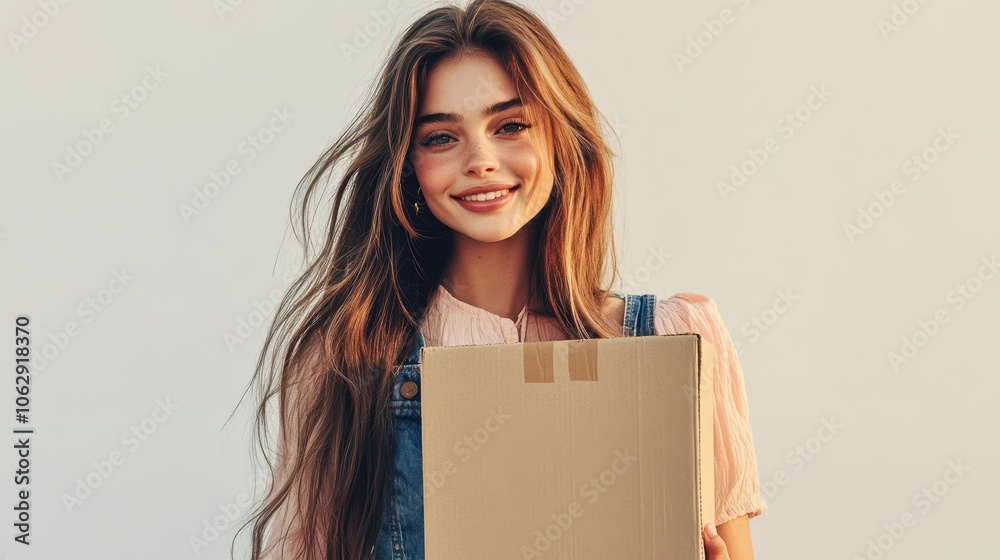 The Woman with Delivery Package The Woman with Delivery Package