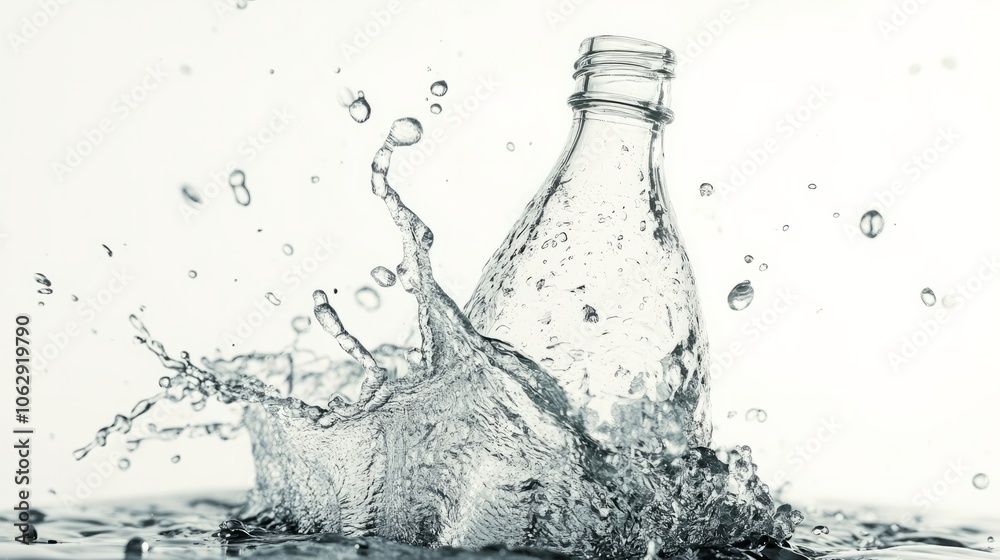 water splash pouring from bottle water splash pouring from bottle