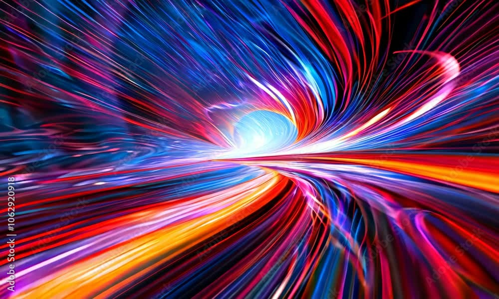 Vibrant abstract motion background with dynamic streaks of color
