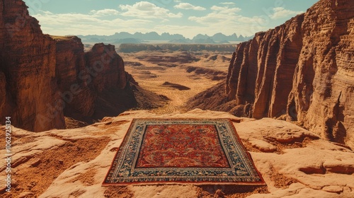traditinal carpet on canyon  photo
