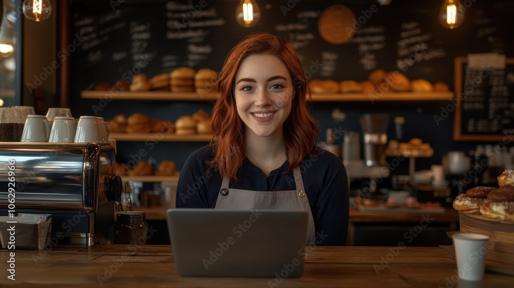The Barista at the Cafe. The Barista at the Cafe.