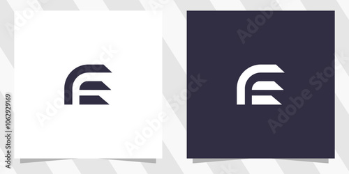 letter f logo design vector