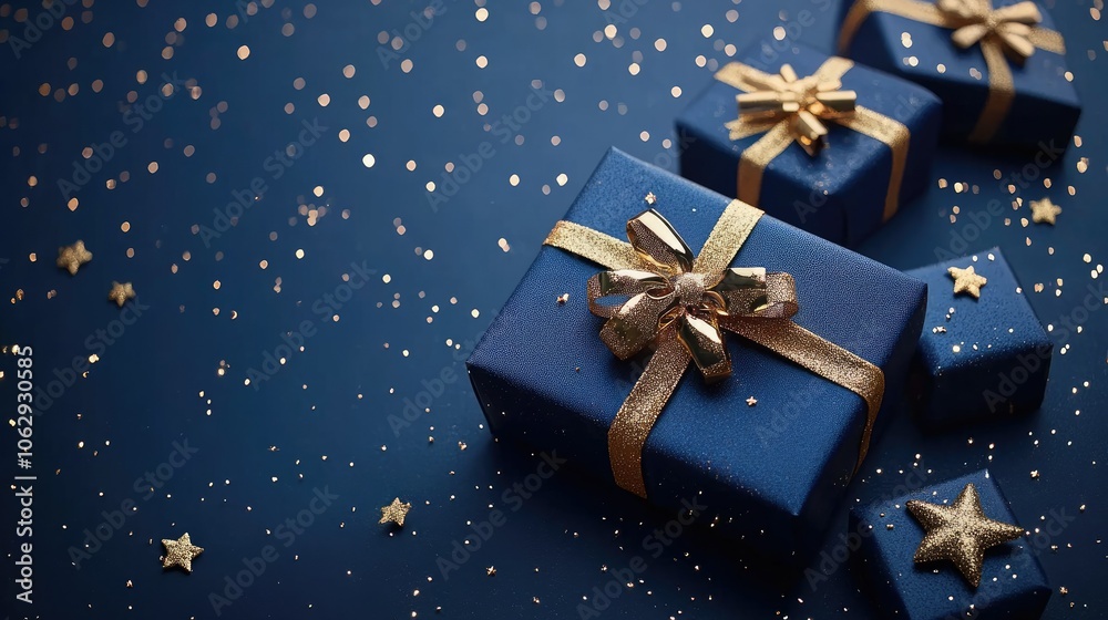 Elegant Blue Gift Boxes for Celebration Elegant Blue Gift Boxes for Celebration