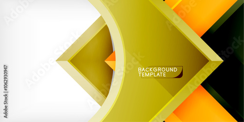 Square, arrow shapes with round elements Vector Illustration For Wallpaper, Banner, Background, Card, Book Illustration, landing page