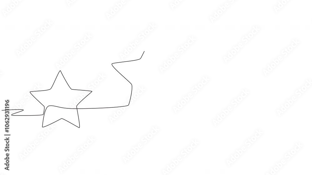Animated stacked stars. Stars concept one-line drawing Animated stacked stars. Stars concept one-line drawing