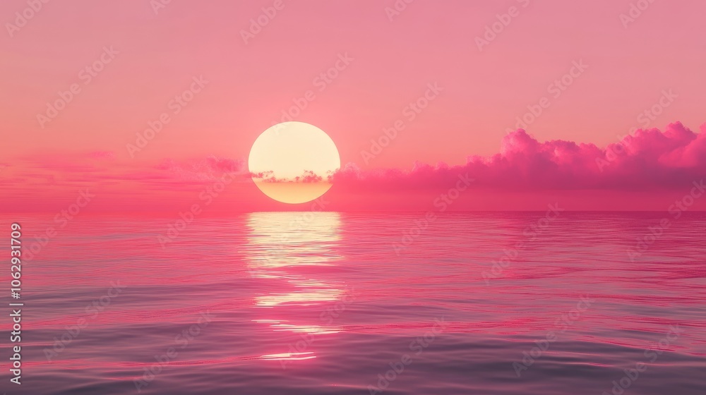 Abstract concept of a pink summer sunset displayed against a trend color background, emphasizing the vibrant hues and serene atmosphere, perfect for creative designs. Abstract concept of a pink summer sunset displayed against a trend color background, emphasizing the vibrant hues and serene atmosphere, perfect for creative designs.