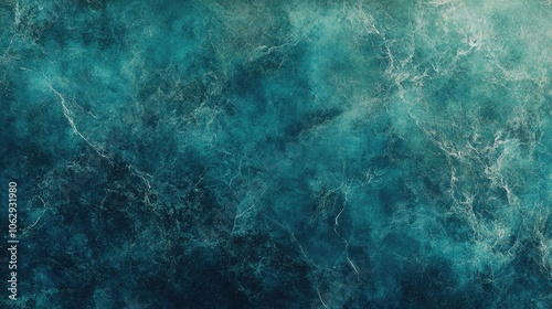 Dark blue and greenish teal marbled texture creates a vintage grunge aesthetic, ideal for a rough video background with ample copy space for creative use.