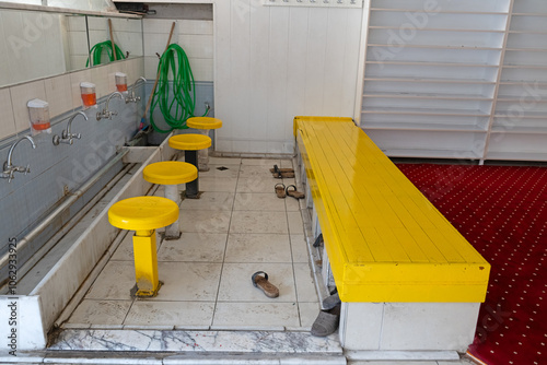 A place for ablution in a mosque. photo