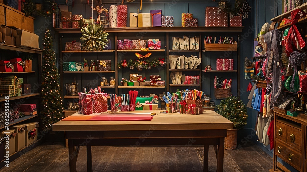 Christmas Gift Wrapping Station Christmas Gift Wrapping Station