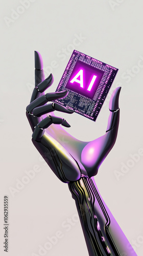 Interact with AI artificial intelligence virtual assistant chatbot in concept of AI artificial intelligence prompt engineering,AI deep learning to use generative AI for work support.
 photo