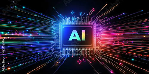 Interact with AI artificial intelligence virtual assistant chatbot in concept of AI artificial intelligence prompt engineering,AI deep learning to use generative AI for work support.
 photo