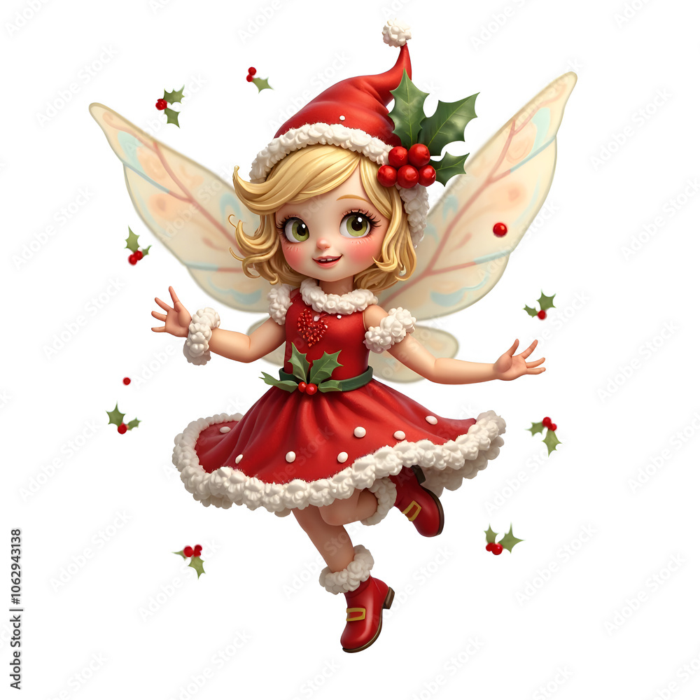 Embrace the magic of joyful celebrations with a festive fairy in winter attire, digital illustration of fantasy character design concept. Embrace the magic of joyful celebrations with a festive fairy in winter attire, digital illustration of fantasy character design concept.