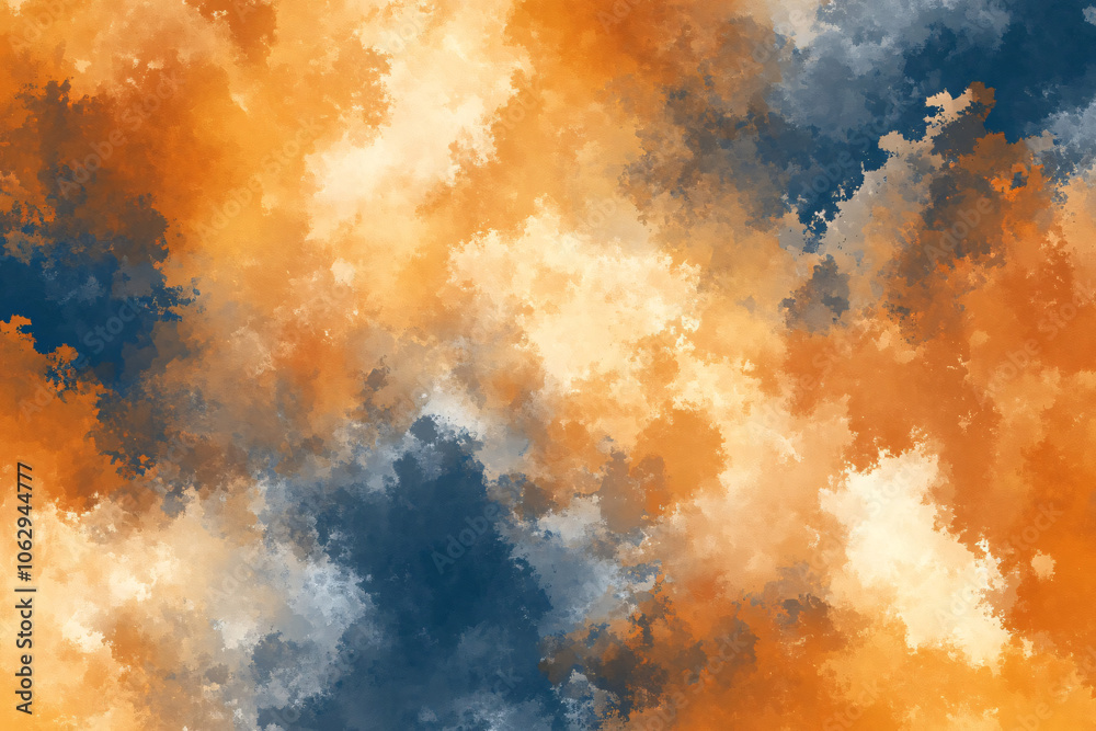 Abstract Autumn Blaze: A mesmerizing blend of orange, teal, and gray watercolor washes create a dynamic, textured backdrop. Abstract Autumn Blaze: A mesmerizing blend of orange, teal, and gray watercolor washes create a dynamic, textured backdrop.