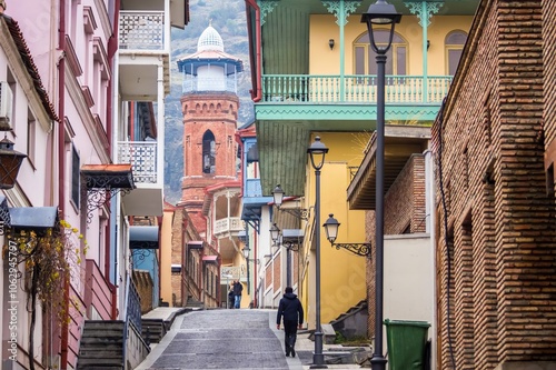 Street in old Tbilisi in Georgia