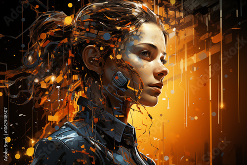 The Future of AI Technologies. Generative AI photo