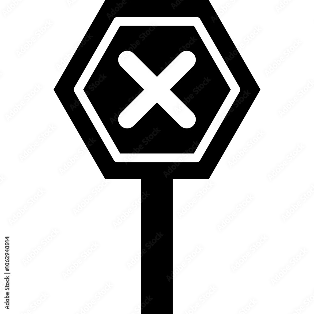 Obraz premium Wrong Way Icon