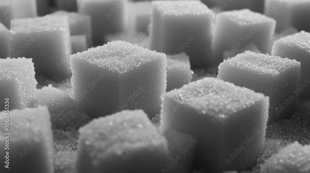 Close-up of Sugar Cubes on a Surface Close-up of Sugar Cubes on a Surface