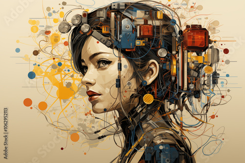 Artificial General Intelligence Exploration. Generative AI photo