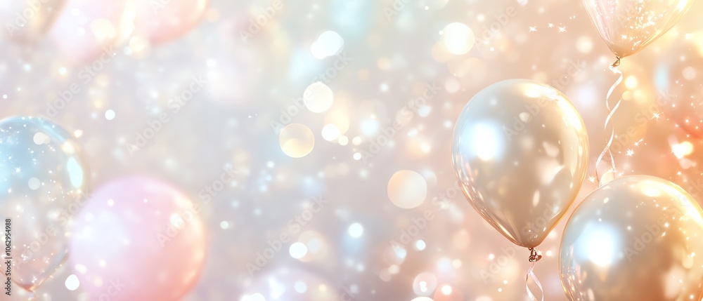 Colorful balloons in soft bokeh background Colorful balloons in soft bokeh background