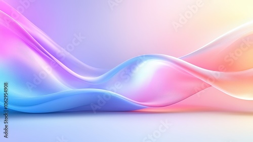 Wallpaper Mural Wavy, vibrant rainbow background with fluid curves and soft color transitions, adding a lively feel to any design. Torontodigital.ca