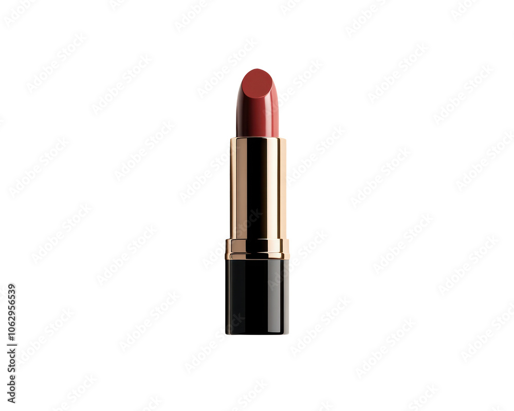 Red lipstick is shown on a white background. on isolated transparent background Red lipstick is shown on a white background. on isolated transparent background