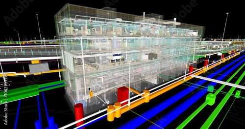 The BIM model of road infrastructure and underground urban utilities	