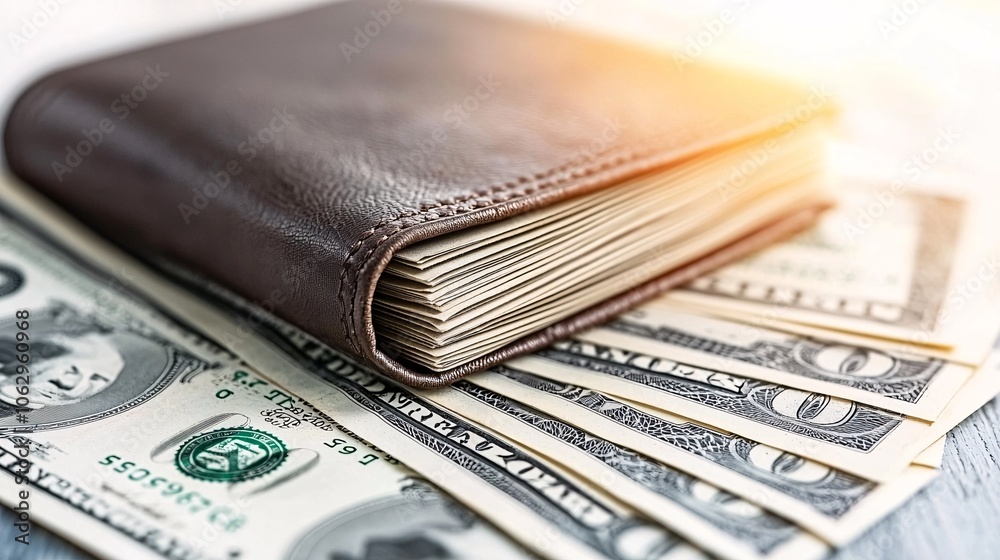 A wallet with cash and discount vouchers arranged on a tabletop, symbolizing cost-conscious spending and value. The image is arranged with generous copy space for text or promotional messaging. A wallet with cash and discount vouchers arranged on a tabletop, symbolizing cost-conscious spending and value. The image is arranged with generous copy space for text or promotional messaging.