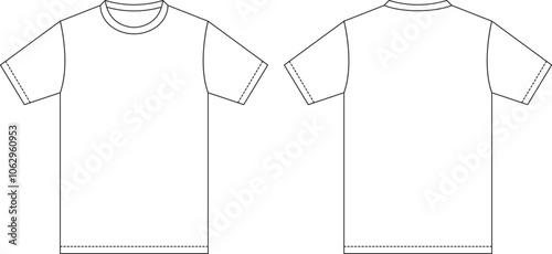 T-shirt jersey mockup outline isolated sport background clothing template tee kit