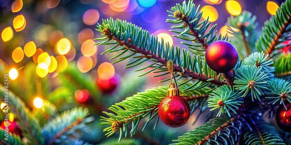 Closeup of a minimalist Christmas tree, radiating simple elegance. Closeup of a minimalist Christmas tree, radiating simple elegance.