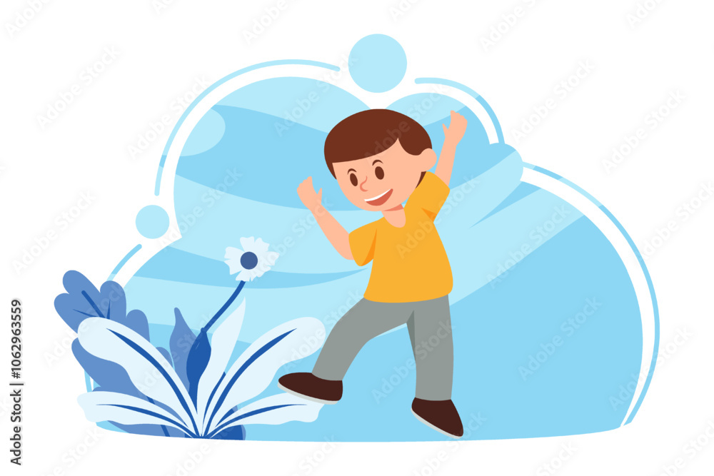Obraz premium Children's Day Flat Design Illustration