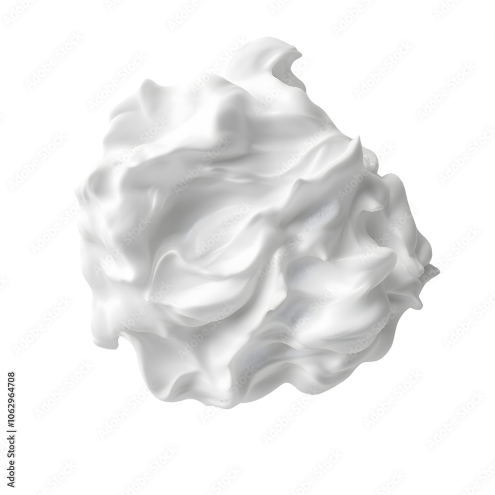 white mound of foam isolated on transparent background Generative Ai. white mound of foam isolated on transparent background Generative Ai.
