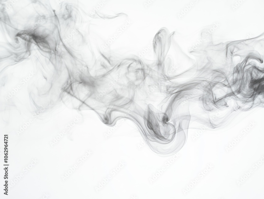 Dramatic smoke effect on a white background Dramatic smoke effect on a white background