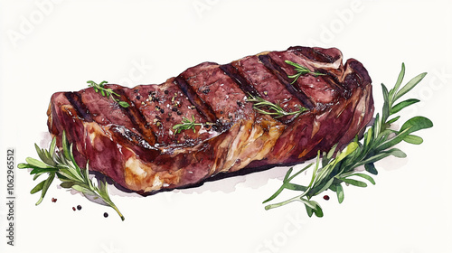 Steak with detailed juiciness photo