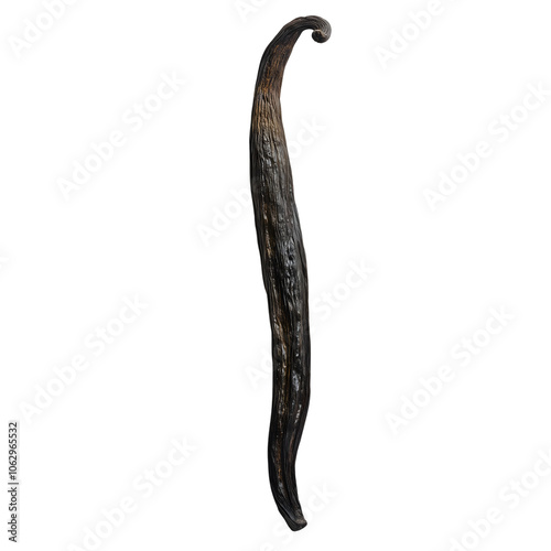 vanilla bean pod isolated on transparent background Generative Ai. photo