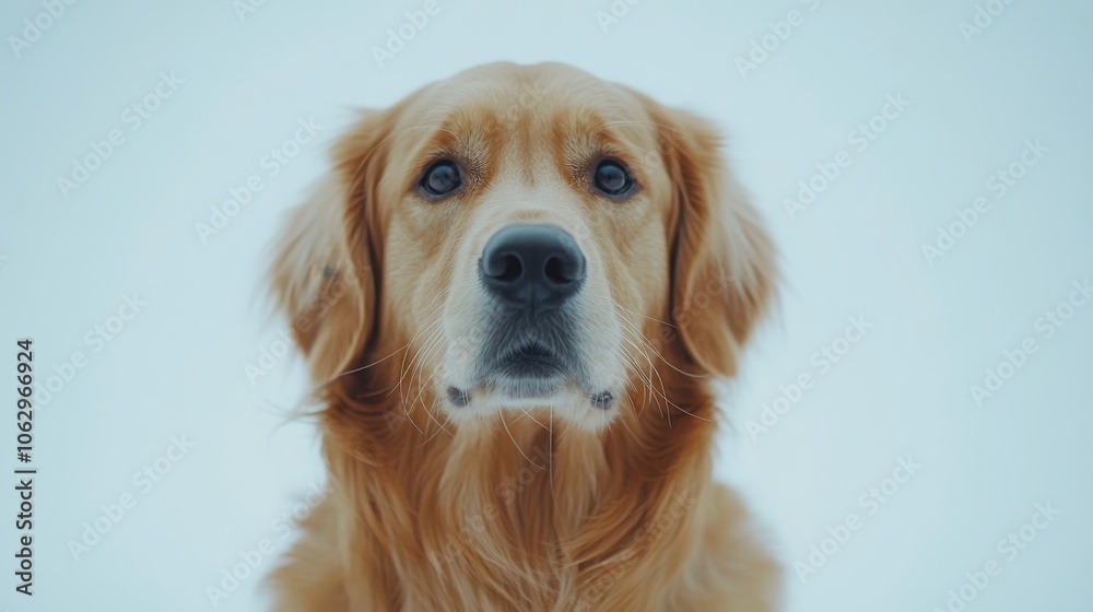 The Golden Retriever in Snow The Golden Retriever in Snow