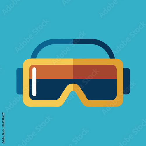 VR glasses vector virtual reality headset icon. Virtual reality helmet isolated goggles device illustration.