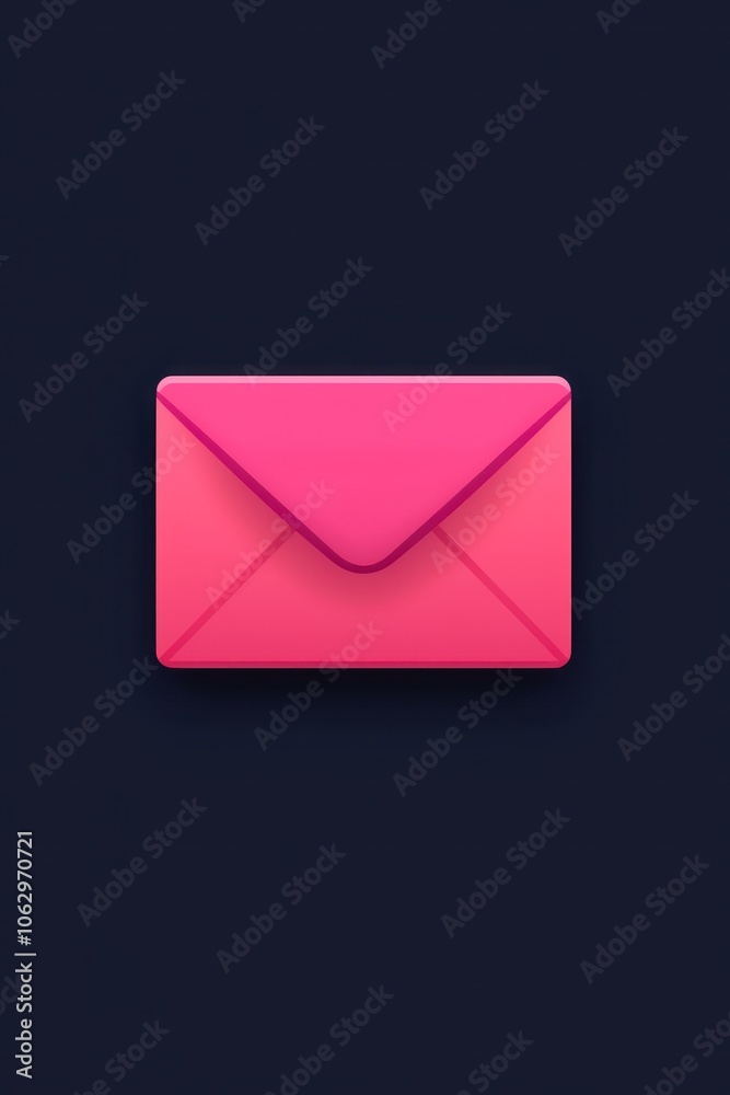 Detailed glyph icon featuring an envelope for themes of correspondence. Detailed glyph icon featuring an envelope for themes of correspondence.