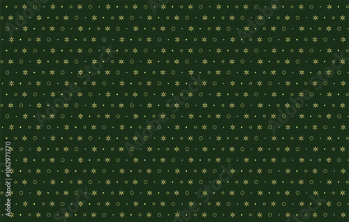 Christmas Wrapping Paper Seamless Illustration. Holiday Seamless Vector Pattern Christmas Elements Snowflakes Background. Hand Drawn. Simple Design For Textile, Wallpaper, Fabric Prints Or Wrapping	