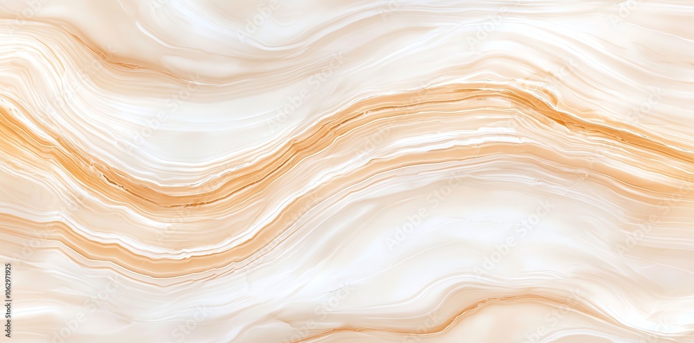 Abstract textured marble background in soft beige and white tones with elegant swirling patterns for interior decor or design projects.