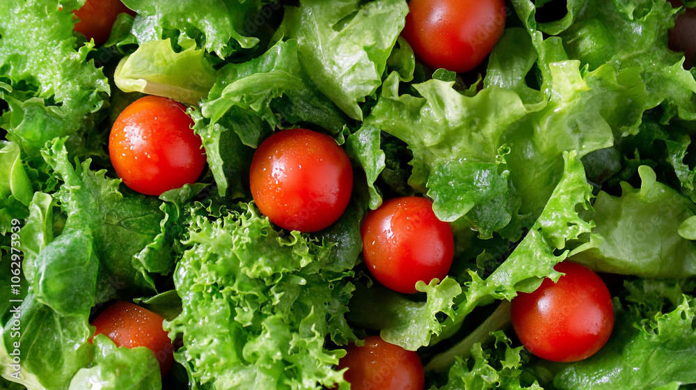 Fresh Green Salad with Cherry Tomatoes in a Bowl. A vibrant bowl of fresh greens mixed with juicy cherry tomatoes, perfect for a healthy meal or side dish. Fresh Green Salad with Cherry Tomatoes in a Bowl. A vibrant bowl of fresh greens mixed with juicy cherry tomatoes, perfect for a healthy meal or side dish.