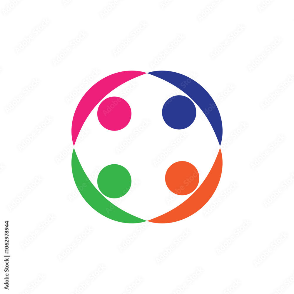 Adoption and community care Logo template vector icon