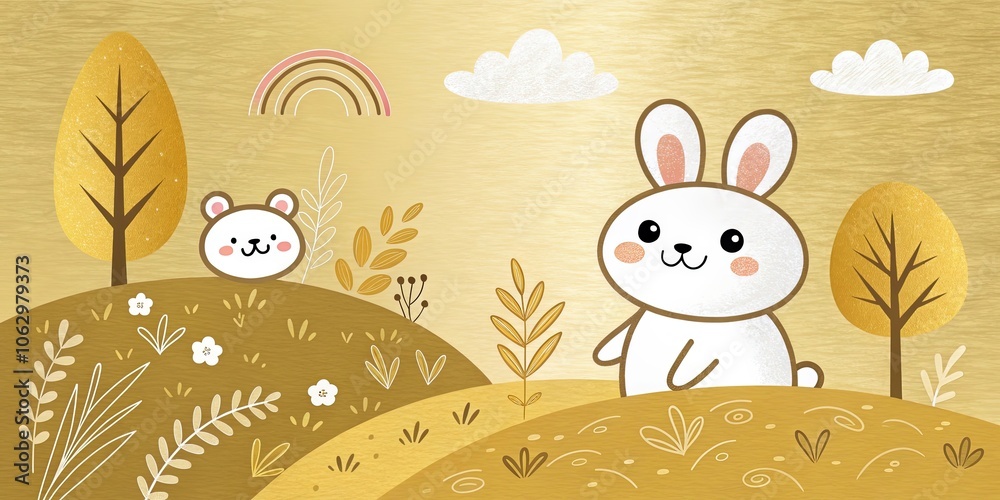 minimalist cute cartoon gold metal background minimalist cute cartoon gold metal background